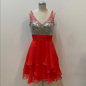 Brand New Flowy Handkerchief Hem Dress Medium